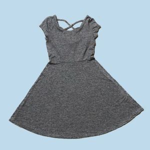 Simple Grey Dress with Strappy Back